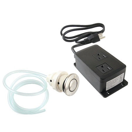 Kingston Brass Dual Outlet Garbage Disposal Air Switch Kit, Polished Nickel KADK316